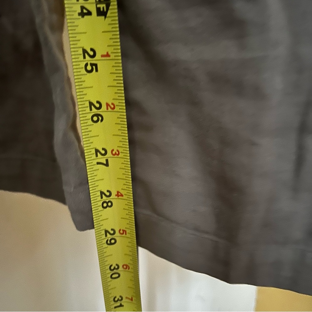 Wide Leg Linen-Blend Pants in Olive Taupe - Picture 9 of 10